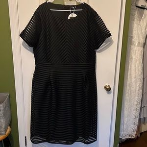 Boohoo black full skirted prom midi dress